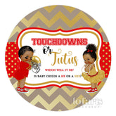 Circle Touchdowns ou bannière de fond de douche de bébé Jutus